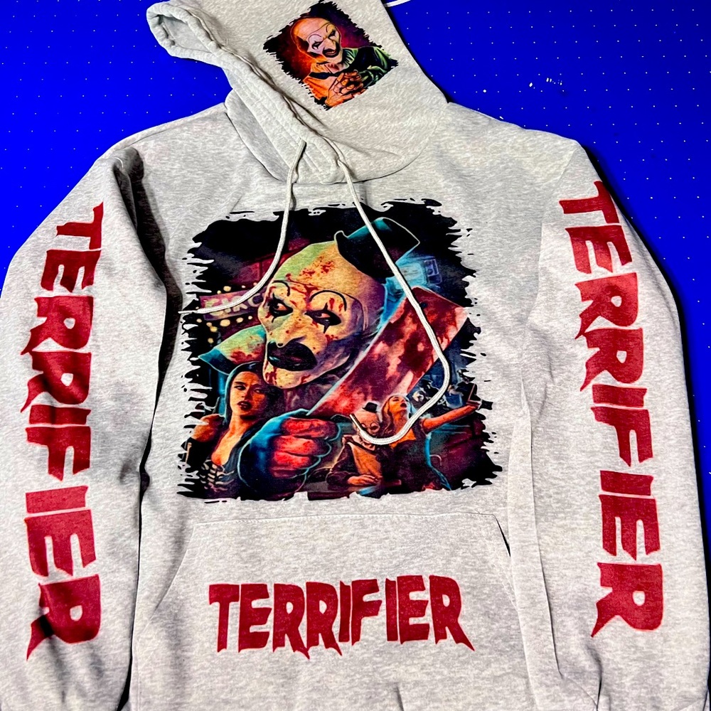 Gray Terrifier Graphic Hoodie
